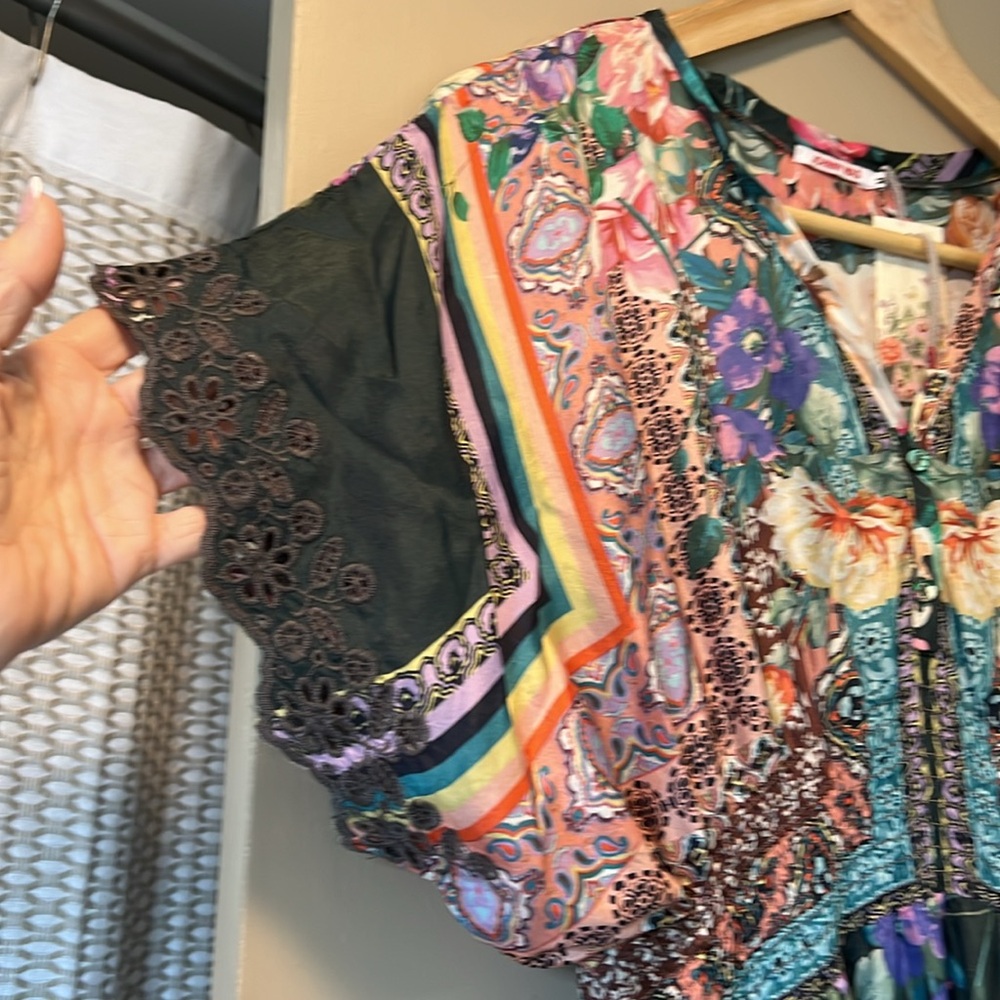 Johnny Was Brenda Silk Floral Maxi Dress NWT - Picture 5 of 10